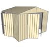 Build-a-Shed 3.0 x 3.0 x 2.3m Dual Double Hinged Door Shed - Cream