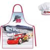 Disney Cars Lightning McQueen Blue Kids Apron and Chef's Hat