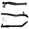 Ignite Exhausts Turbo Back For Toyota Landcruiser 76 Series V8 Wagon 3" No Cat With Hotdog Black Aluminised Steel