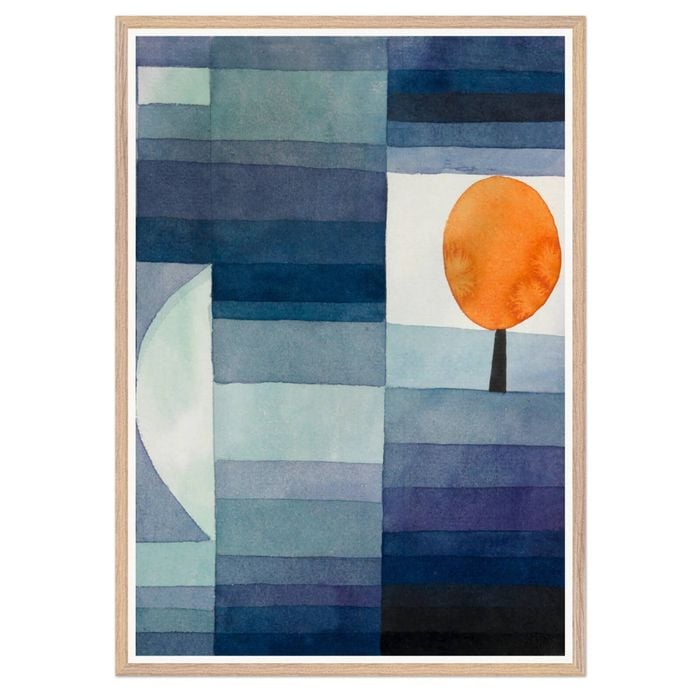 Galrie Paul Klee Autumn Moon Abstract Art Print for Modern Home Decor, Wood Frame, A1 60 x 84cm (23 x 33inch)