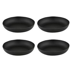 Ladelle Flinders Set of 4 Small Shallow Bowls - Charcoal