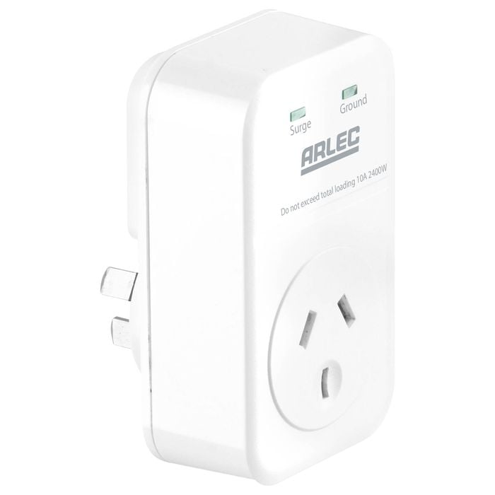 Arlec Premium Surge Adaptor - 1 Outlet