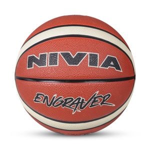 Nivia Engraver Basketball | Soft Rubberized Moulded | 14 Panels