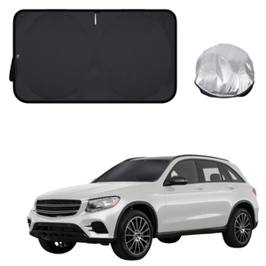 Front Windscreen Sun Shade for Mercedes-Benz GLC 2015 - 2022 SUV (X253) - Standard 150 x 85 cm - Black