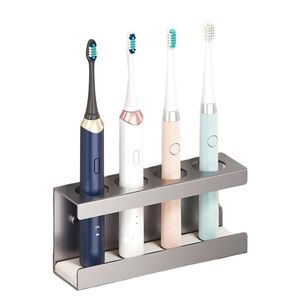 Catzon Wall Mount Electric Toothbrush Holder 4 Slots Diatomite Dish-grey