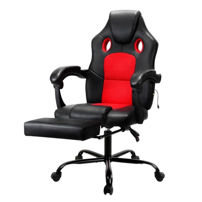 Artiss Massage Office/Gaming Computer Chair Recliner Racer Red