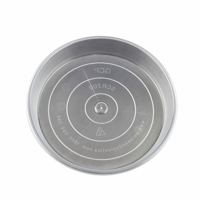 Garden City Plastic Black Grow Pot Saucer - Clear 200mm