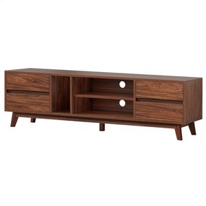 ALFORDSON 180cm Entertainment Unit TV Cabinet Walnut