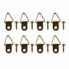 Everhang 6kg Brass Plated Picture Hanging Triangle D-Ring - 8 Pack