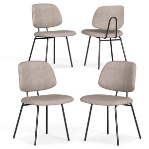 Familand Dinging Chairs Set of 4 Padded Seat Kitchen Living Room Chair Corduroy in Khaki