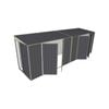 Build-a-Shed 1.5 x 6 x 2m Sliding Door Tunnel Shed with 2 Double Hinged Side Doors - Grey
