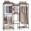 Costway Wardrobe Clothes Rack Closet Organizer Coat Stand Hanging Rods