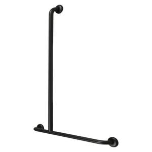 Metlam Australia 1100mm x 700mm Designer Black Offset Left Hand Shower Grab Rail