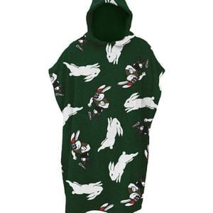 NRL Youth Hooded Towel - South Sydney Rabbitohs - Kids - Beach Bath - OSFM
