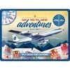 Nostalgic Art Pan Am New Adventures 30x40cm Large Metal Tin Sign Home Wall Decor