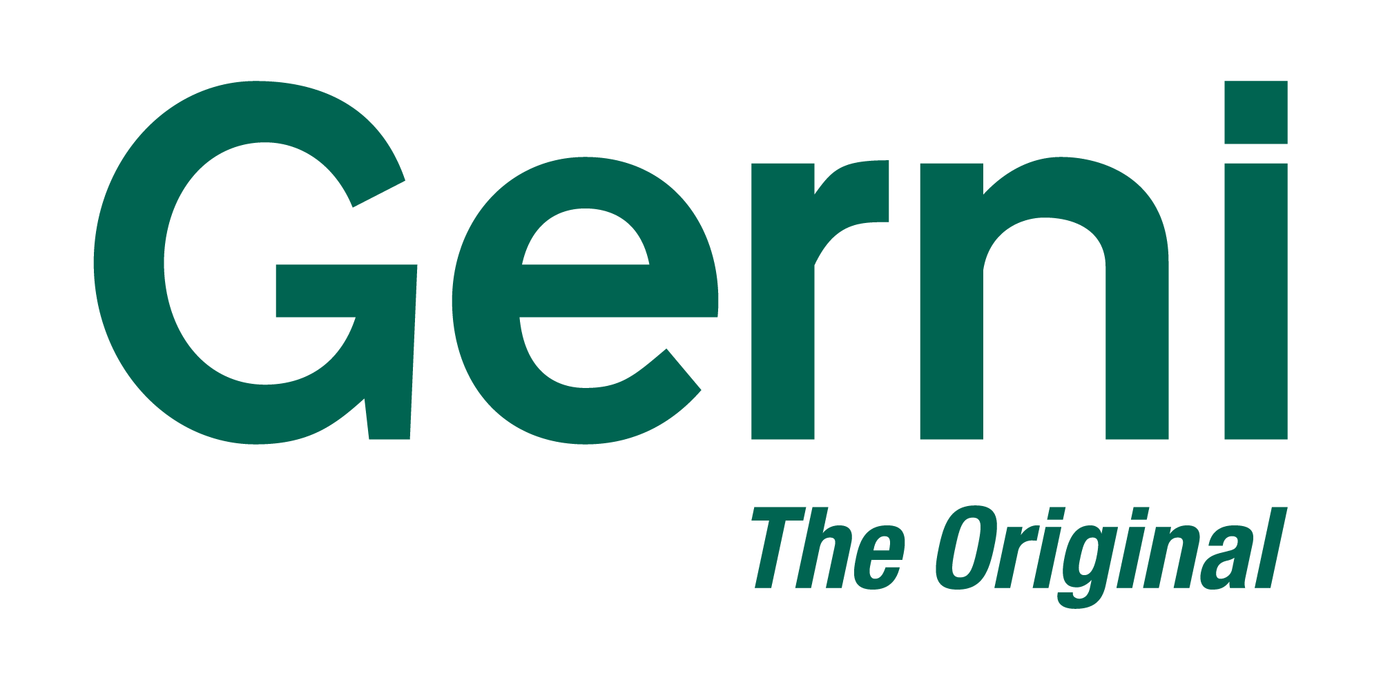 Gerni logo in green colourway