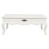 French Provincial 2 Drawer Coffee Table - White