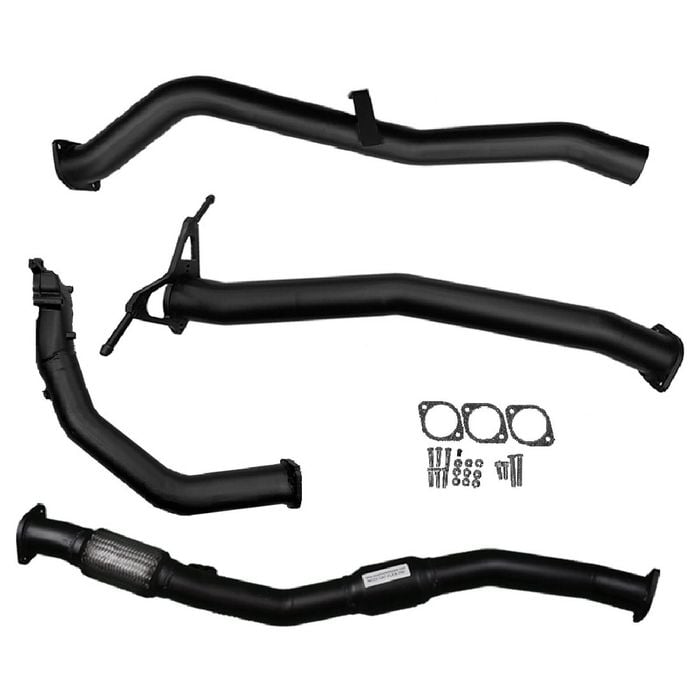 Ignite Exhausts Turbo Back For Nissan D22 Navara 2.5l 3" Cat & Pipe Only Black Aluminised Steel