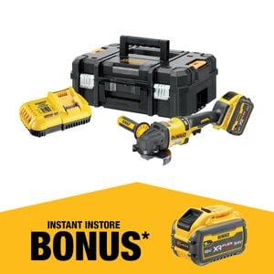 DeWALT 54V FlexVolt XR Li-Ion Cordless Brushless 125mm 5" Angle Grinder 9.0Ah Kit DCG418X1-XE