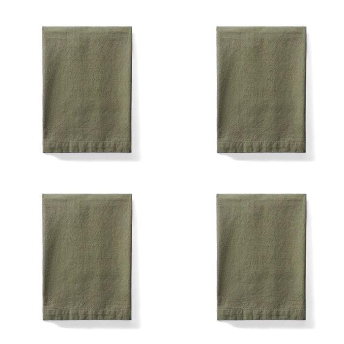 Amalfi Sorrento Liveable Linen Napkins 4pcs Set Green 45x45x1cm