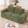 Advwin 162cm 2 Seater Floor Sofa Loveseat Bean Bag Chair Boneless Couch Corduroy No Assembly Cloud Sofa Green