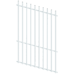 ProtectorAl 350 - 1200 x 1800mm Pearl White Raked Up to 15º Batten Pool Fence Panel