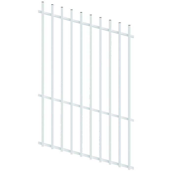 ProtectorAl 350 - 1200 x 1800mm Pearl White Raked Up to 15º Batten Pool Fence Panel