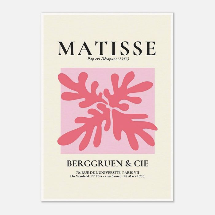 Galrie Henri Matisse Vintage Art Print Exhibition at Berggruen & Cie (Pink II), Poster Only, A4 21 x 30cm (8 x 12inch)