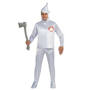 Tin Man Halloween Costume for Adults Wizard of Oz Deluxe Suit with Funnel Hat and Top, STANDARD