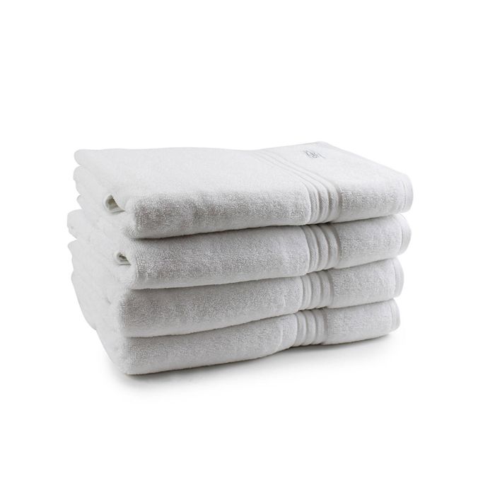 4pc Onkaparinga 69x140cm Cotton Flinders Premium Bathroom Towels 600GSM White