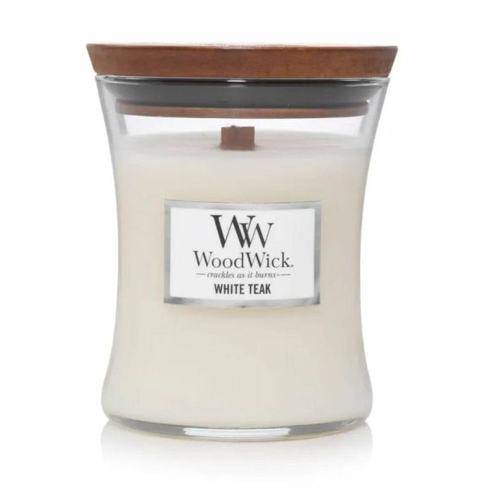 WoodWick Candle - Medium White Teak