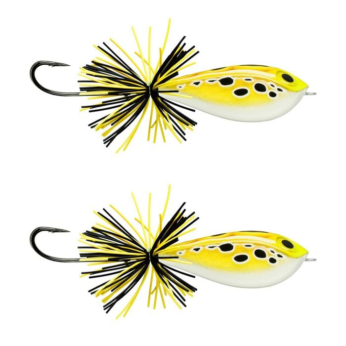 2x Rapala 4.5cm BX Skitter Frog Topwater Fishing Lures - Live Leopard Frog