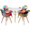 1 Artiss Dining Table and 4 Chairs Set DSW White