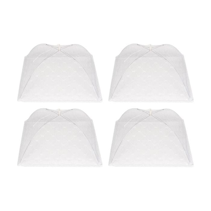 4PK Culinary Kitchen Umbrella Mesh Cover Food Protector Lid 60cm Clear
