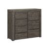 Tallboy 7 Storage Drawers with Slim Metal Handles In Grey