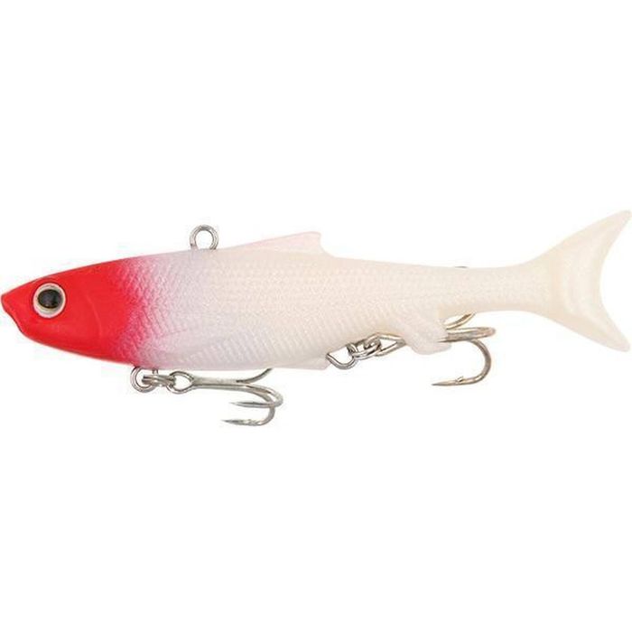 Samaki Vibelicious Thumper Tail Soft Vibe 125mm/30g Fishing Lure Red Head