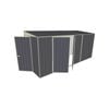 Build-a-Shed 1.5 x 4.5 x 2m Hinged Door Tunnel Shed with Hinged Side Door - Grey