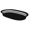 Olympia Food Basket Oval Polypropylene Black 6 Pack Commercial Serving Trays
