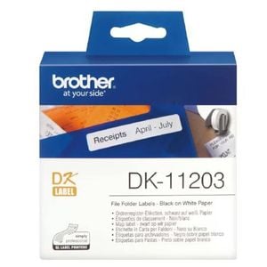 Brother White File Folder Labels 17mm X 87mm 300 Labels