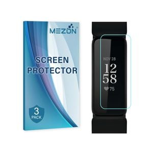 3 Pack MEZON Fitbit Inspire 2 Ultra Clear TPU Film Screen Protectors