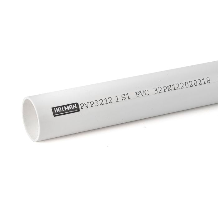 Holman 32mm x 1m Class 12 PVC Pressure Pipe