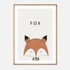 Galrie Charming Modern Minimalist Fox Art Print for Home Decor, Wood Frame, A3 30 x 42cm (12 x 16inch)