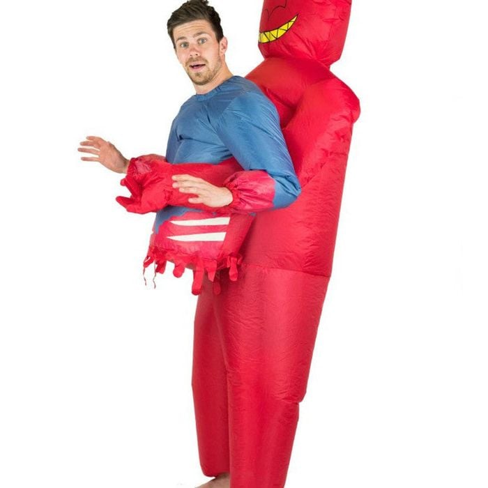 Inflatable Adults Red Devil Carry Me Halloween Costume - One Size