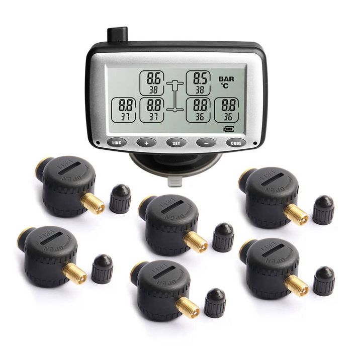 Caravan Trailer Tpms With High-pressure Flow-thru 6x Sensors