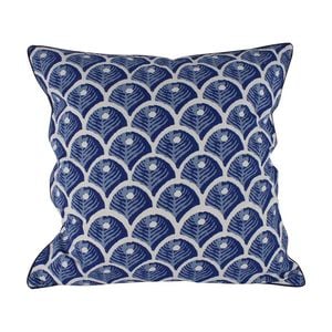 Maine & Crawford Holmes 50x50cm Reverse Print Cotton Cushion Pillow Decor Blue