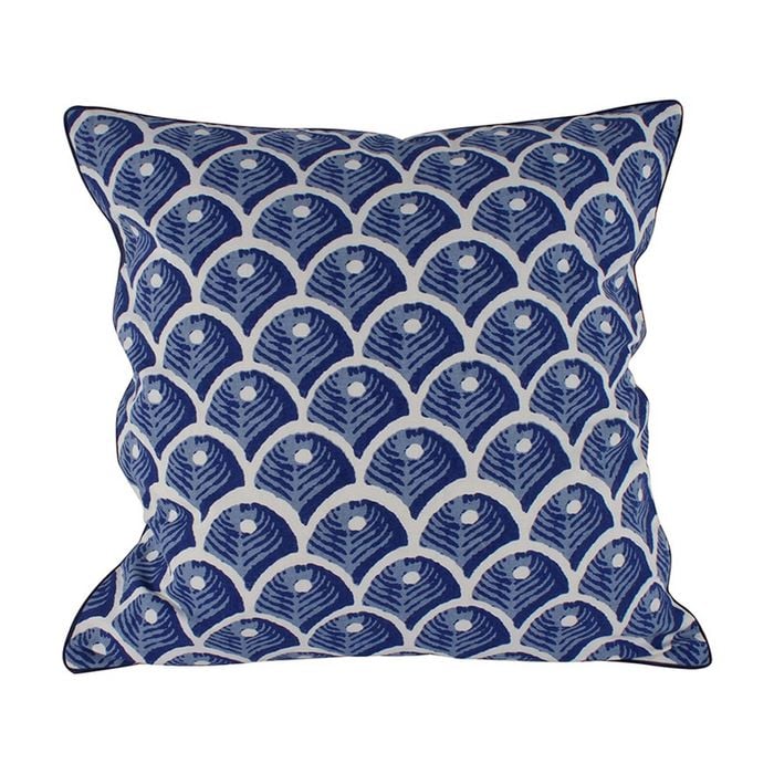 Maine & Crawford Holmes 50x50cm Reverse Print Cotton Cushion Pillow Decor Blue