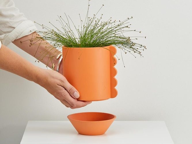 Feature Pot - Frill - Desert w hands