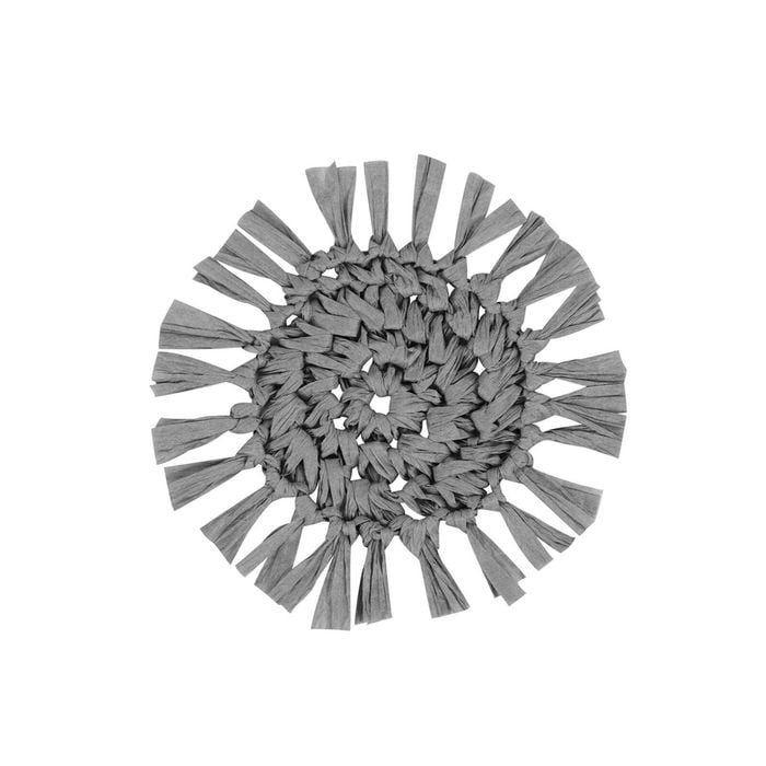 Fringe Grey Placemat Coaster Round PACK of 12