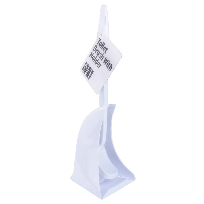 All Set White Toilet Brush Set