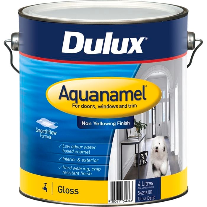 Dulux 4L Enamel Paint Aquanamel Gloss Ultra Deep - 4L
